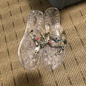 Lovely People designer jelly sandals with stones